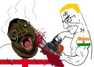 2soyjaks ack aryan blood bloodshot_eyes buff chainsaw chud flag flag:england flag:india gem holding_chainsaw holding_object indian indo-aryan queen_of_spades subvariant:chainsaw_bernd teeth variant:bernd variant:chudjak yellow_teeth // 536x380 // 122.5KB