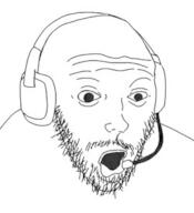 headphones open_mouth soyjak stubble variant:unknown // 250x275 // 13.8KB
