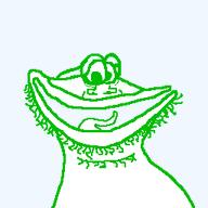 glasses green happy lips nose open_mouth stubble tongue variant:globox_soyjak // 256x256 // 3.3KB