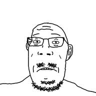 2025 bald beard concerned ear forehead_lines glasses soy_boy soyjak subvariant:gapemark variant:gapejak variant:markiplier_soyjak // 560x560 // 16.7KB