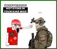 angry army assault_rifle beard camouflage communism iran kike meta:leaky military nordic_chad soldier stubble variant:soyak war // 1024x896 // 524.3KB