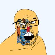 1776 angry animal cornucopia flag flag:new_jersey food fruit glasses hair horse looking_at_you mustache new_jersey open_mouth plow soyjak state stubble teeth text transparent_background united_states variant:feraljak // 1500x1500 // 320.2KB