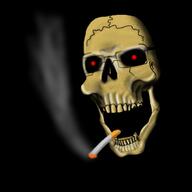 cigarette red_eyes shadow skeleton skull variant:cobson // 1500x1500 // 384.2KB