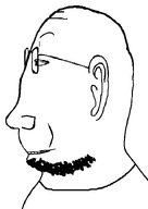 closed_mouth clothes ear glasses side_profile smile stubble subvariant:masscholar subvariant:massjak subvariant:scholar subvariant:wholesome_soyjak teeth template transparent_background tshirt variant:gapejak // 511x723 // 9.5KB