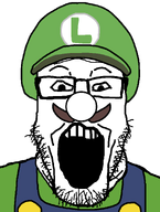 cap clothes conservativewaluigi_(namefag) green_hat green_shirt hat liberal_luigi_(namefag) luigi moustache nose overalls series:nonexistant_namefags text variant:markiplier_soyjak white_skin // 1035x1375 // 48.1KB