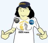 bernie_sanders female hair hapa pointing subvariant:female_cobson uc_berkely variant:cobson variant:shirtjak white_shirt white_teeth yellow_skin // 1713x1548 // 647.9KB