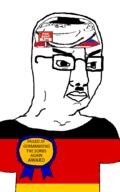 adolf_hitler award badge flag flag:germany flag:sorbia germany rent_free slav slavic sorbia sorbs variant:chudjak variant:impish_soyak_ears // 647x1031 // 95.3KB