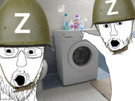 glasses helmet irl_background military open_mouth pointing soyjak ssh ssh-40 stubble variant:two_pointing_soyjaks washing_machine z_(russian_symbol) // 600x450 // 142.4KB