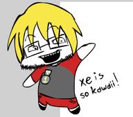 art artist:soyjakfan01 award beard chibi drawfag drawing flash glasses nate nate_(soyjak_party) nate_higgers open_mouth soyjak_party soyjakfan01 teeth teeth_showing text yellow_hair // 659x580 // 108.7KB