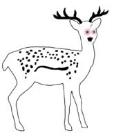 albino animal deer doe ear full_body glowing_eyes inverted open_mouth purple_eyes soyjak stubble subvariant:soyak_(crazed) thougher variant:soyak white_skin // 858x1000 // 62.6KB