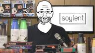 avgn bottle clothes ear funko_pop glasses irl irl_background james_rolfe plastic_bottle soy soyjak soylent soylent_(banana) soylent_(cafe_mocha) soylent_(creamy_chocolate) soylent_(mint_chocolate) soylent_(vanilla) soylent_bottle stubble variant:unknown // 640x359 // 39.4KB