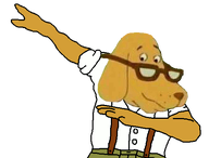 animated arthur buttons clothes dab dance dog dog_ears ext=gif glasses hand jannies janny meta:not_oc mr_morris nas:janny snout suspenders yellow_skin // 524x399 // 142.9KB