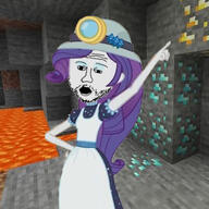 apron cave clothes diamond dirt dress ear eyeshadow gem hat helmet lava makeup minecraft miner mining_helmet my_little_pony my_little_pony:_equestria_girls open_mouth purple_hair rarity_(my_little_pony) soyjak stone variant:two_pointing_soyjaks video_game white_skin // 412x412 // 90.3KB