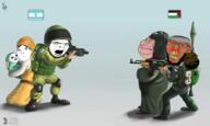 ak-47 angry arab baby beard bloodshot_eyes bomb brown_skin clothes deformed female glasses hijab islam israel military_uniform obese open_mouth palestine subvariant:female_cobson subvariant:feralrage subvariant:nathaniel subvariant:tetojak teeth variant:cobson variant:feraljak variant:gapejak variant:meximutt weapon yellow_sclera // 1125x675 // 941.3KB