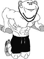 beard buff dips_(exercise) exercise lifting looking_at_you muscular_male shoe shorts smile sock variant:impish_soyak_ears workout // 877x1176 // 33.4KB