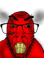 angry blood bloodshot_eyes clenched_teeth fffffffuuuuuuuuuuuu glasses nosebleed red_skin soyjak steam stubble subvariant:dykeson thick_eyebrows variant:dylanjak vein // 960x1280 // 936.1KB