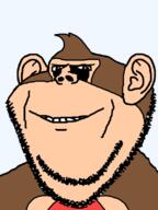 closed_mouth clothes donkey_kong ear necktie smile soyjak stubble variant:impish_soyak_ears video_game // 598x800 // 84.1KB