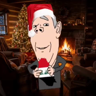 2025 2026 christianity christmas christmas_tree eyebrows flag:iraq garment george_bush_jr iraq jibjab jolly open_mouth politics poyopoyo president santa_hat smile subvariant:wholesome_soyjak tuxedo united_states variant:gapejak // 480x480, 68.1s // 6.5MB