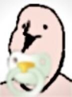 baby caca low_quality pacifier series:fusionjaks shading shadow subvariant:evanjak subvariant:wholesome_soyjak variant:gapejak // 75x100 // 5.1KB