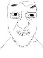 bald british closed_mouth eyebrows glasses nuvariant stubble teeth teeth_showing variant:crimjak // 909x1208 // 197.6KB