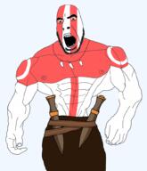 belt brown_eyes buff indo_european knife necklace nipple open_mouth soyjak transparent_background variant:cobson warrior yamnaya // 859x1000 // 204.9KB