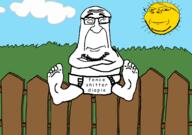 baby diaper fence fencesitter fencesitting grass sitting sky sun variant:gapejak variant:pissluffare // 992x700 // 59.8KB