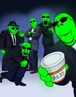 5soyjaks beard central_intelligence_agency cigarette closed_mouth clothes eyebrow_raise eyebrows fed glasses glowing green_skin hat holding_object meds multiple_soyjaks necktie open_mouth smile smoking stubble subvariant:soyak_(irritated) subvariant:wholesome_soyjak suit suit_and_tie sunglasses teeth text trend:glowie variant:cobson variant:feraljak variant:gapejak variant:markiplier_soyjak variant:soyak // 601x768 // 259.4KB