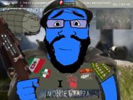 2soyjaks battlefield_1 beard blue_skin calm closed_mouth firearm heart holding_gun holding_object i_love italy medal neutral rifle smile subvariant:science_lover text variant:gapejak variant:markiplier_soyjak video_game weapon // 2094x1570 // 1.3MB