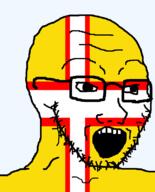 british dorset england flag flag:dorset glasses hair looking_to_the_right open_mouth soyjak stubble teeth united_kingdom variant:soyak // 644x800 // 15.6KB