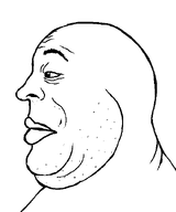 bald double_chin eyebags eyebrows fat forehead_lines lips looking_to_the_left mouth_closed neck no_background no_hair nose obese series:sidejaks side_profile stubble subvariant:alicia_side teeth template transparent_background variant:alicia // 500x600 // 9.1KB