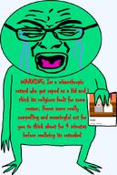 glasses green_skin soyjak text treatsforbeasts variant:rupturejak youtube // 572x853 // 119.5KB