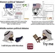 arab bloodshot_eyes chad country crying european european_union flag glasses islam memri mustache nordic_chad open_mouth soyjak soyjak_comic star stubble text united_states variant:soyak // 680x658 // 421.1KB