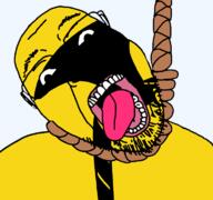 axe county flag flag:telemark glasses hanging norway open_mouth rope soyjak stubble suicide teeth telemark tongue transparent_background variant:bernd yellow_teeth // 768x719 // 39.8KB
