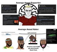 aryan bashar_alassad beard blond blue_eyes brown_skin buff chart crying free_syrian_army news_article sonnenrad speech_bubble subvariant:muscular_chud sunni syria syrian_civil_war syrian_rebels taqiyah twitter variant:bernd variant:chudjak variant:cryboy_soyjak variant:wojak // 1199x1095 // 951.9KB