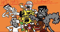 3soyjaks angry bbc beard beat_up cartoon clothes cum dead full_body gigachad glasses happy_merchant judaism kick meta:pornographic_content millions_must_die money negro nintendo nsfw open_mouth penis punch shoe soyjak spongebob_squarepants subvariant:chudjak_front text tyrone variant:chudjak variant:soyak video_game x_eyes // 1125x597 // 615.3KB