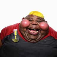 1_year_on_bald_men_with_glasses_website award badge blond blush brown_skin crazy ear fat hair laughing meta:ai_generated meta:not_oc nate_higger's_distant_cousin_(cape_rrackers) obese shitskin subvariant:branigger subvariant:fat_alicia subvariant:hunky_twink_sex_machine subvariant:meximutt_front2 teeth variant:brandon variant:meximutt video weird white_background wig yellow_hair yellow_teeth // 560x560, 6s // 1.9MB