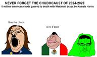 2024 2028 3soyjaks brap israel judaism kamala_harris nazism text united_states variant:chudjak variant:gapejak variant:meximutt // 990x581 // 126.4KB