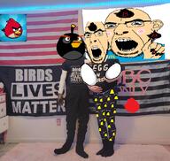 CrimeanChud_(namefag) angry_birds bbc big_bird_cock bird black_lives_matter bomb_(angry_birds) chuck_(angry_birds) crimea egg kris_kane meta:tagme pregnant red_(angry_birds) subvariant:spadeson variant:cobson // 1079x1021 // 905.3KB