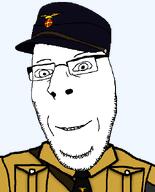 black_hat eagle forehead_mark glasses hirden nasjonal_samling national_socialism nazism norway paramilitary smile stubble subvariant:nucob uniform variant:cobson vidkun_quisling // 541x671 // 37.3KB