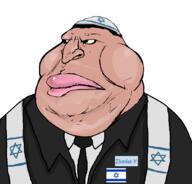 Zionist-Y_(Namefag) clothes fat flag:israel hair happy_merchant israel jewish_nose judaism kike long_nose necktie nose obese robe suit variant:meximutt yellow_sclera zionism zionist // 888x849 // 73.8KB