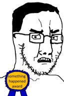 award beard chud glasses hybridjak nothing_ever_happens something_happened subvariant:soyak_(concerned) variant:chudjak // 1342x2000 // 330.0KB
