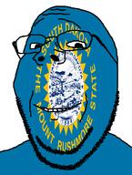 1889 glasses looking_at_you river smile south_dakota soyjak star_(symbol) stubble subvariant:wholesome_soyjak sun teeth text united_states variant:gapejak // 582x772 // 55.2KB