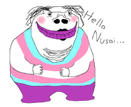 blushing fat flag:transgender_pride_flag full_body hair lips lipstick standing text tranny transparent_background variant:megalotroon white_skin // 922x752 // 63.7KB