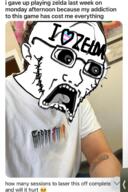 ear glasses irl nintendo open_mouth reddit scared soyboy soyjak stubble subvariant:doctos tattoo the_legend_of_zelda tongue transheart variant:soyak video_game // 1080x1618 // 1.1MB