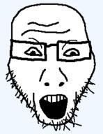 gape glasses soyjak template transparent_background variant:chudittical // 213x276 // 3.7KB