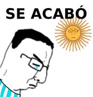 2soyjaks argentina closed_eyes closed_mouth clothes crying flag flag:argentina frown glasses its_over sad side_profile soyjak spanish_text sun text variant:chudjak variant:markiplier_soyjak // 659x692 // 121.0KB