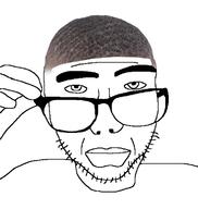 closed_mouth glasses hair holding_object looking_at_you neutral stubble variant:sobot // 1096x1155 // 216.0KB