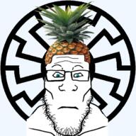 animated blue_eyes buff closed_mouth food fruit glasses pineapple sonnenrad soyjak stubble subvariant:neutralplier variant:markiplier_soyjak // 700x700 // 5.3MB
