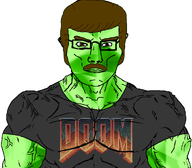 brown_eyes brown_hair buff chud clothes doom emerald emerald_(namefag) front_facing glasses green_skin hair lee_goldson meta:namefags muscles mustache nulee subvariant:muscular_chud variant:chudjak // 1059x929 // 366.8KB