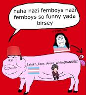 fez flag:transgender_pride_flag frederica_sawyer meta:tagme pig prolapse satoko_fans_arent_white_(namefag) turkroach variant:alicia variant:meximutt // 621x686 // 220.5KB